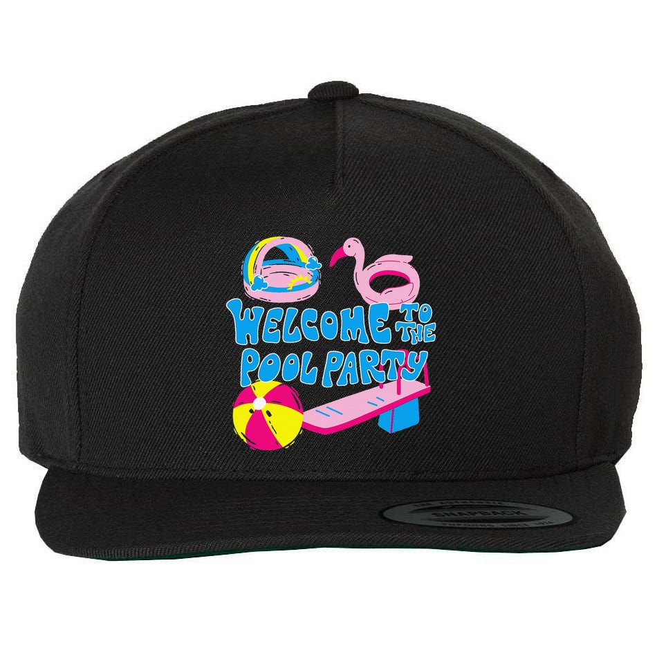 Welcome To The Pool Party Birthday Summer Family Swimming Wool Snapback Cap