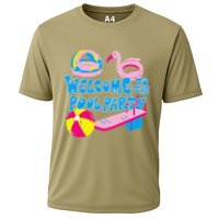 Welcome To The Pool Party Birthday Summer Family Swimming Cooling Performance Crew T-Shirt