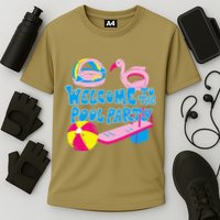 Welcome To The Pool Party Birthday Summer Family Swimming Cooling Performance Crew T-Shirt