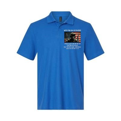 With The USA So Divided Im Just Glad To Be On The Side That Softstyle Adult Sport Polo