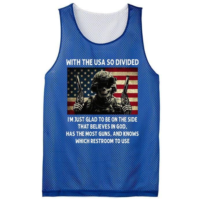 With The USA So Divided Im Just Glad To Be On The Side That Mesh Reversible Basketball Jersey Tank