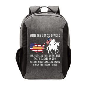 With The Usa So Divided IM Just Glad To Be On The Side Vector Backpack