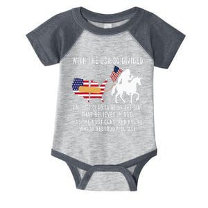 With The Usa So Divided IM Just Glad To Be On The Side Infant Baby Jersey Bodysuit