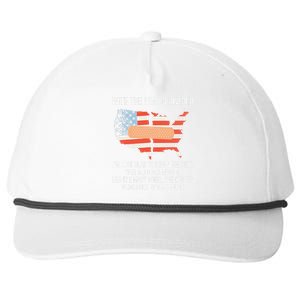 With The Usa So Divided America Flag Snapback Five-Panel Rope Hat