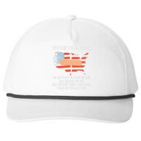 With The Usa So Divided America Flag Snapback Five-Panel Rope Hat