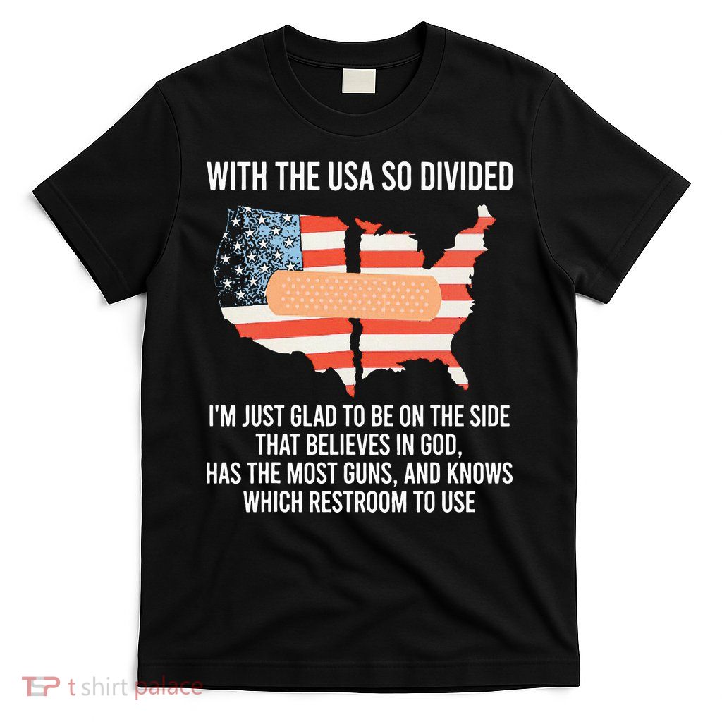 With The Usa So Divided America Flag T-Shirt
