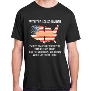 With The Usa So Divided America Flag Adult ChromaSoft Performance T-Shirt