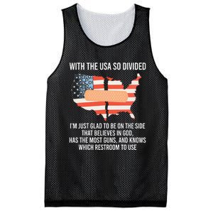 With The Usa So Divided America Flag Mesh Reversible Basketball Jersey Tank