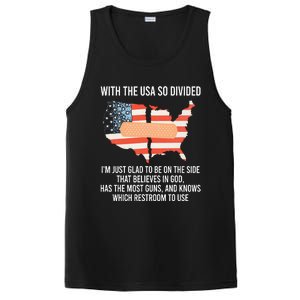 With The Usa So Divided America Flag PosiCharge Competitor Tank