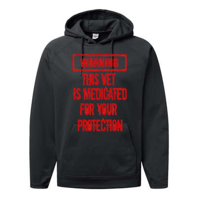 Warning This Vet Is Medicated American Veteran Performance Fleece Hoodie