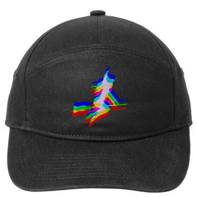 Witch Trippy Vaporwave Halloween Techno Rave Edm Music 7-Panel Snapback Hat