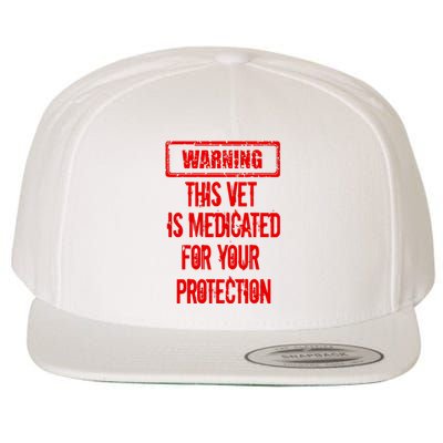 Warning This Vet Is Medicated American Veteran Wool Snapback Cap