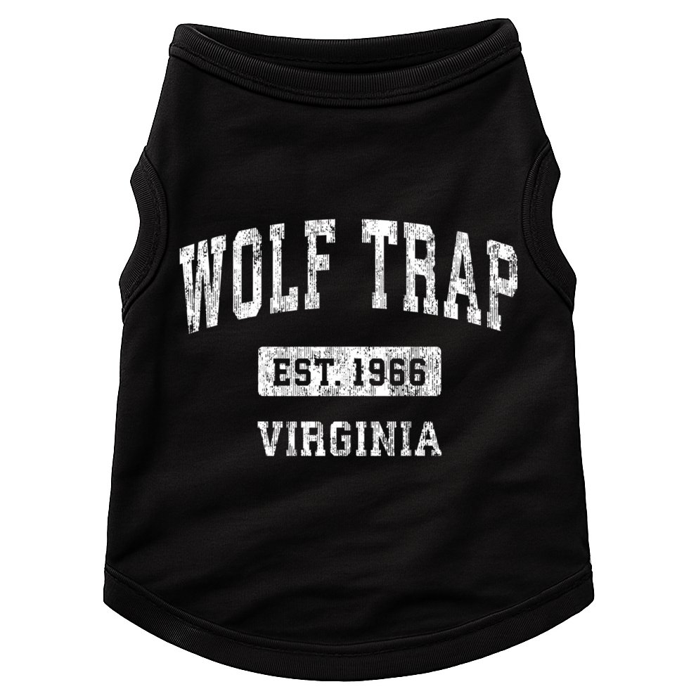 Wolf Trap Virginia Va Vintage Established Sports Design Red Design Doggie Tank