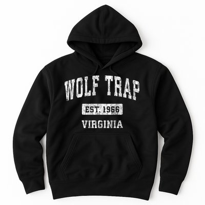 Wolf Trap Virginia Va Vintage Established Sports Design Red Design Hoodie