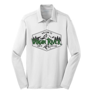 Welcome To Virgin River Home Of Jack's Bar Silk Touch Performance Long Sleeve Polo