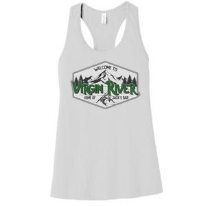 Welcome To Virgin River Home Of Jack's Bar Women's Racerback Tank