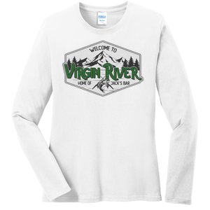 Welcome To Virgin River Home Of Jack's Bar Ladies Long Sleeve Shirt