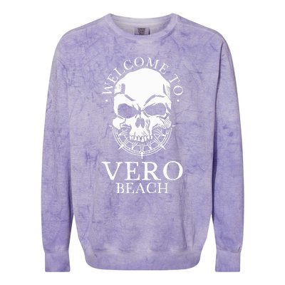 Welcome To Vero Beach Colorblast Crewneck Sweatshirt