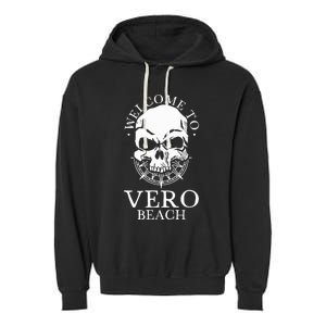 Welcome To Vero Beach Garment-Dyed Fleece Hoodie