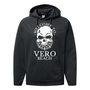 Welcome To Vero Beach Performance Fleece Hoodie