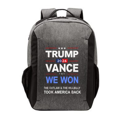 Winner Trump Vance We Won Took Back America Keepsake Vector Backpack