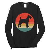 Welsh Terrier Vintage Dog Silhouette Retro Cute Dogs Gift Long Sleeve Shirt