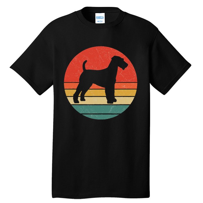 Welsh Terrier Vintage Dog Silhouette Retro Cute Dogs Gift Tall T-Shirt