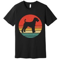 Welsh Terrier Vintage Dog Silhouette Retro Cute Dogs Gift Premium T-Shirt