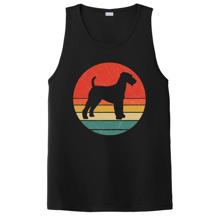 Welsh Terrier Vintage Dog Silhouette Retro Cute Dogs Gift PosiCharge Competitor Tank