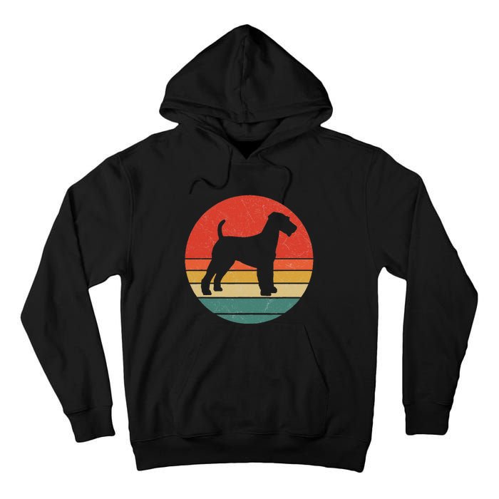 Welsh Terrier Vintage Dog Silhouette Retro Cute Dogs Gift Tall Hoodie