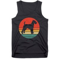 Welsh Terrier Vintage Dog Silhouette Retro Cute Dogs Gift Tank Top