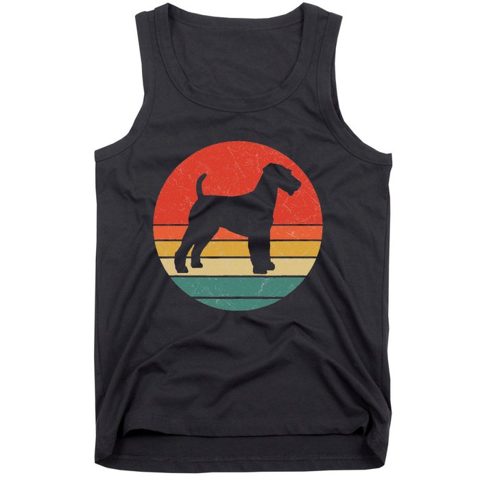 Welsh Terrier Vintage Dog Silhouette Retro Cute Dogs Gift Tank Top