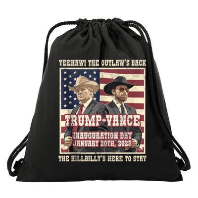 Winner Trump Vance 2024 Outlaw Hillbily Inauguration Drawstring Bag