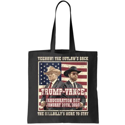 Winner Trump Vance 2024 Outlaw Hillbily Inauguration Tote Bag