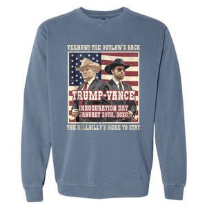 Winner Trump Vance 2024 Outlaw Hillbily Inauguration Garment-Dyed Sweatshirt