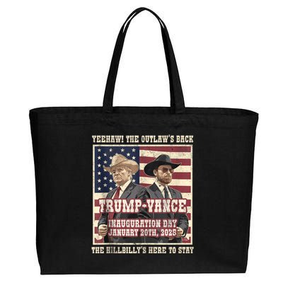 Winner Trump Vance 2024 Outlaw Hillbily Inauguration Cotton Canvas Jumbo Tote