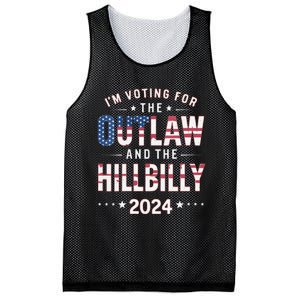 Women Trump Vance 2024 Im Voting For The Outlaw And The Hillbilly Gift Mesh Reversible Basketball Jersey Tank