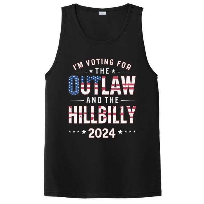 Women Trump Vance 2024 Im Voting For The Outlaw And The Hillbilly Gift PosiCharge Competitor Tank