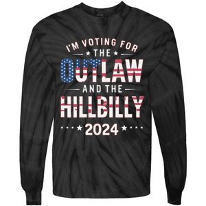 Women Trump Vance 2024 Im Voting For The Outlaw And The Hillbilly Gift Tie-Dye Long Sleeve Shirt