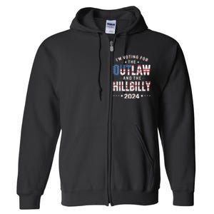 Women Trump Vance 2024 Im Voting For The Outlaw And The Hillbilly Gift Full Zip Hoodie