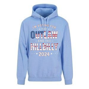 Women Trump Vance 2024 Im Voting For The Outlaw And The Hillbilly Gift Unisex Surf Hoodie