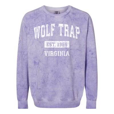 Wolf Trap Virginia Va Vintage Sports Colorblast Crewneck Sweatshirt