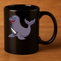 Wally The Walrus 11oz C Handle Ceramic Mug