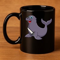 Wally The Walrus 11oz C Handle Ceramic Mug