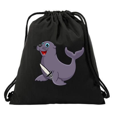 Wally The Walrus Drawstring Bag