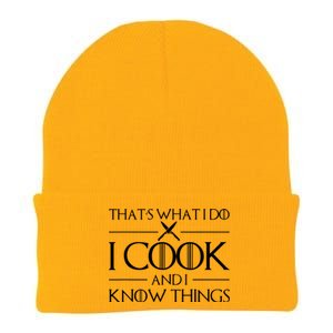 Women Thats What I Do I Cook And I Know Things Chef Knit Cap Winter Beanie