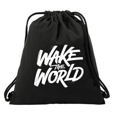 Wake The World Drawstring Bag