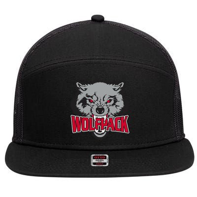 Wolfpack Team 7 Panel Mesh Trucker Snapback Hat