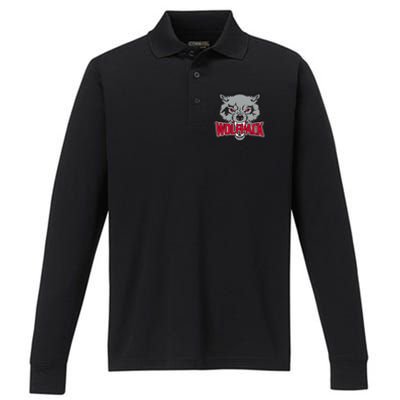 Wolfpack Team Performance Long Sleeve Polo