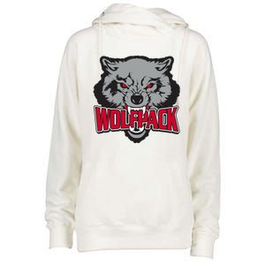 Wolfpack Team Womens Funnel Neck Pullover Hood